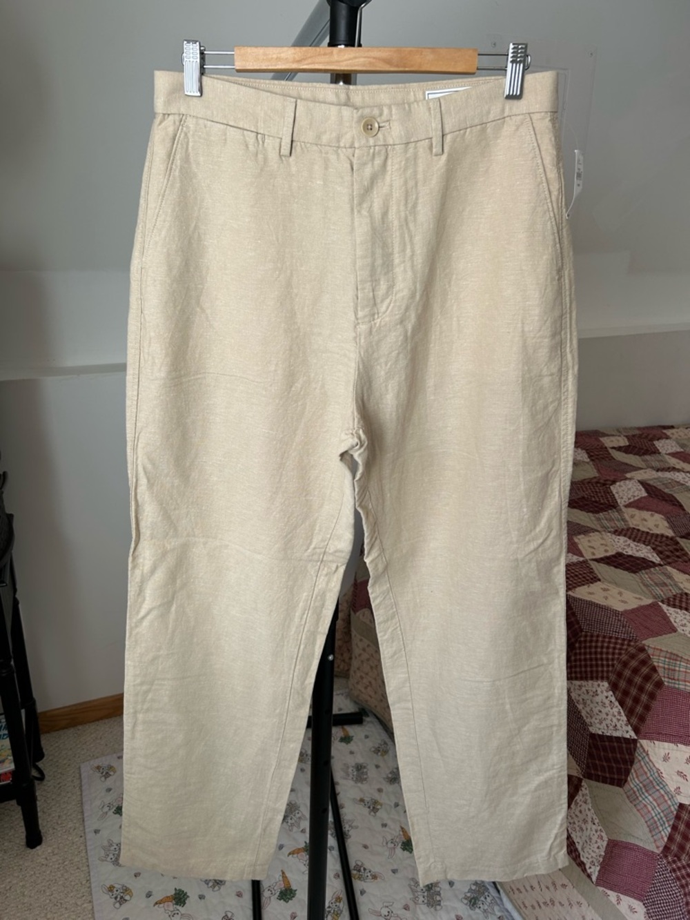 Gap 90s Loose Linen Trouser Pant Tan NWT Men’s 31